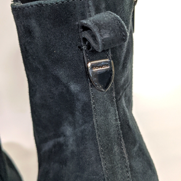 Coach Jemma black suede high heel boots - Picture 5 of 16